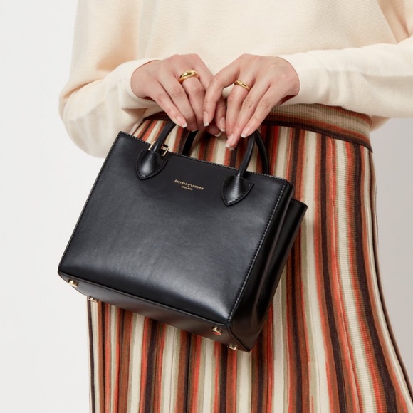 Updated Photos - Aspinal of London Mini Madison Tote - Black - Picture 12 of 14